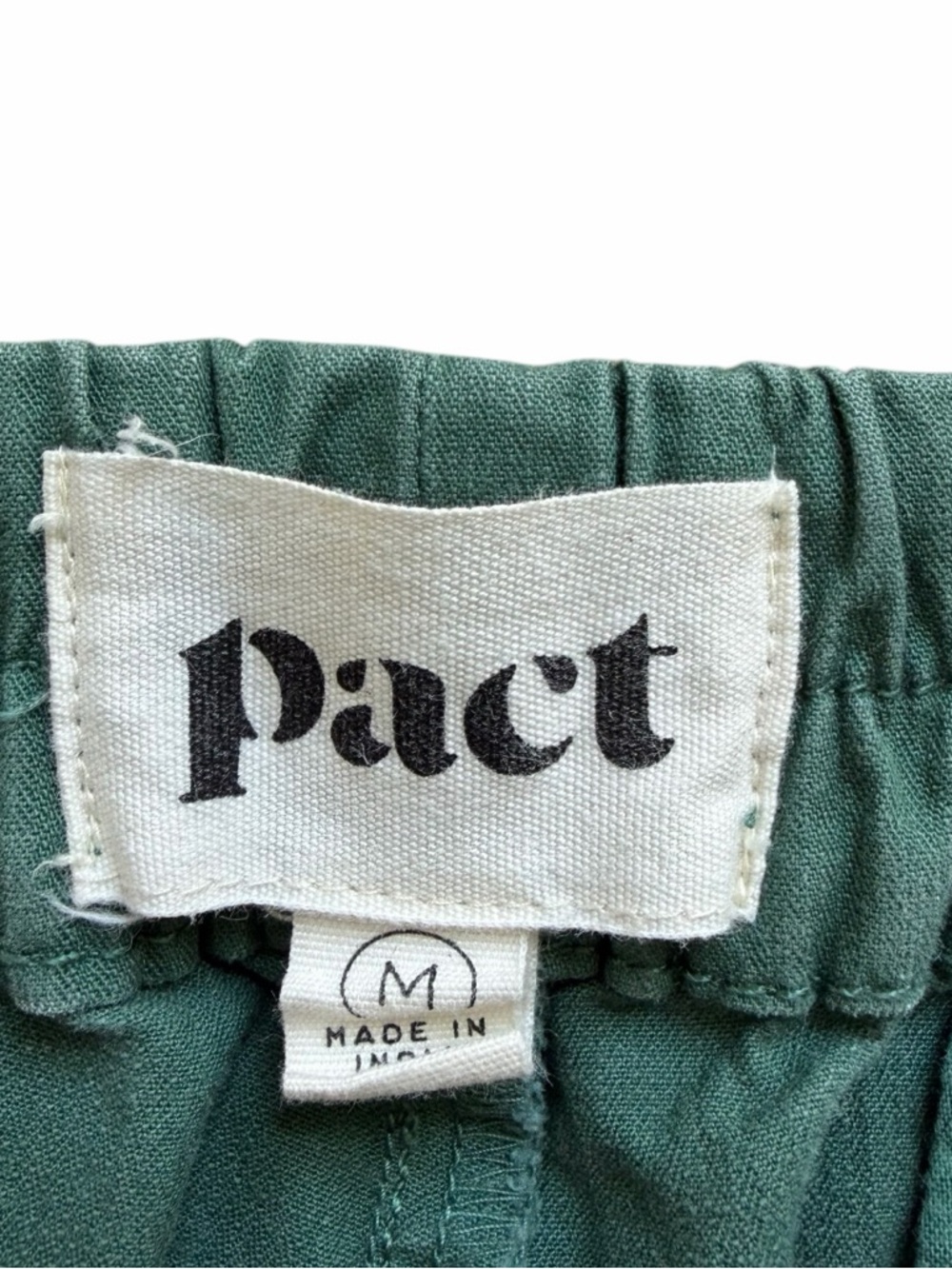 Pact Women's Ankle Pants in Teal with Yellow Cuff Detail - Picture 2 of 8